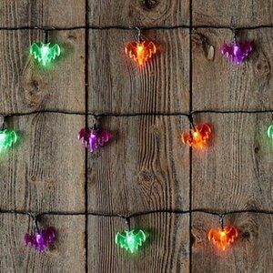UltraLED Battery Operated Bat Cap Twinkle Light String, Multi-Color, 8-Feet